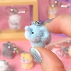 Furry animal keychain, random