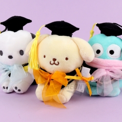 Sanrio New Graduation Cap Plush Keychain 13cm 