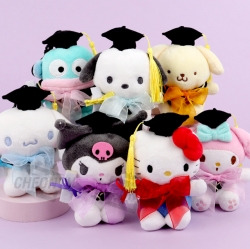 Sanrio New Graduation Cap Plush Keychain 13cm 