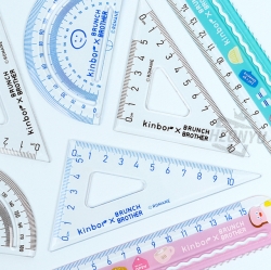 kinbor x Brunch Brother 15cm Ruler Protractor Set, Random