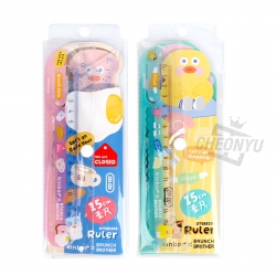 kinbor x Brunch Brother 15cm Ruler Protractor Set, Random