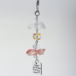 Emotional Goldfish Beads Hoo-ring Decoration AirPods Keychain Keyring