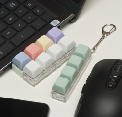 Emotional Pastel Keycap Keyring Keyholder Keychain Stress Relief Click Keyboard