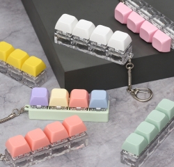 Emotional Pastel Keycap Keyring Keyholder Keychain Stress Relief Click Keyboard