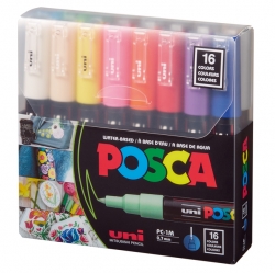 Uni POSCA Marker PC‑1M 16‑Color Set