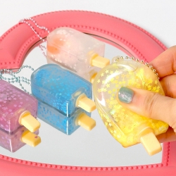 Sparkling Ice Cream Squishy Keyring, Random