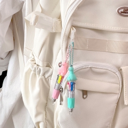 Mini 4-Color Keyring Ballpoint Pen, Random