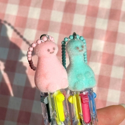 Mini 4-Color Keyring Ballpoint Pen, Random