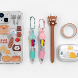 Mini 4-Color Keyring Ballpoint Pen, Random