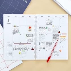 2026 Gi-Bon A4 Monthly Scheduler