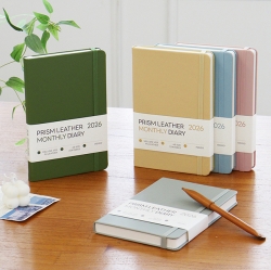 2026 PRISM LEATHER A5 MONTHLY DIARY