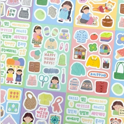 Happy Hobby Days Knitted Sticker 6 Sheets