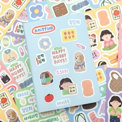Happy Hobby Days Knitted Sticker 6 Sheets