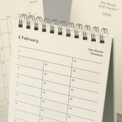 2026 One-Month Goal Tracker Calendar (Desk Model)