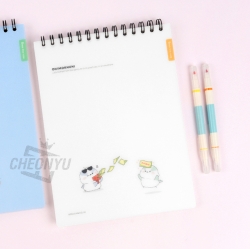 Long tail-tit PP Spiral Notebook , Random