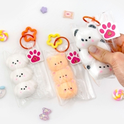 Fluffy Squishy Keyring, Random