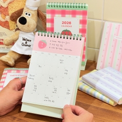 2026 Check & Fruits Desk Calendar