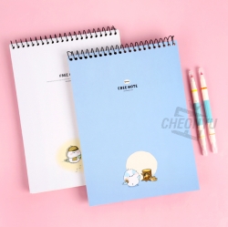 Long tail-tit Upper-sided Sping Free Notebook, Random